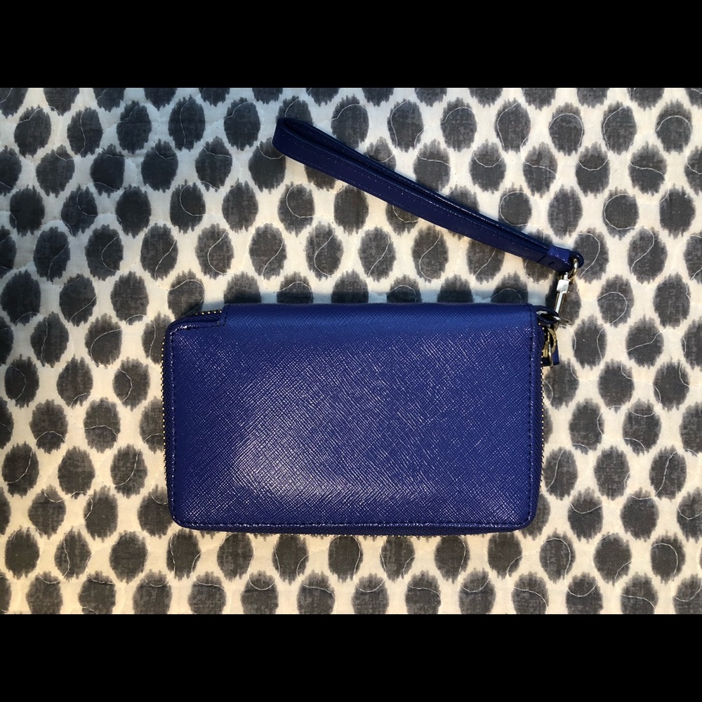 Small Indigo Wristlet with Phone Compartment!
